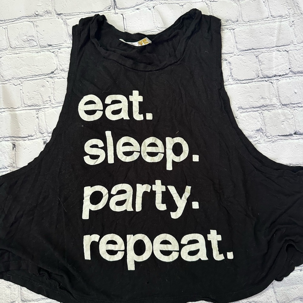 Ocasion Black Graphic Tank Top